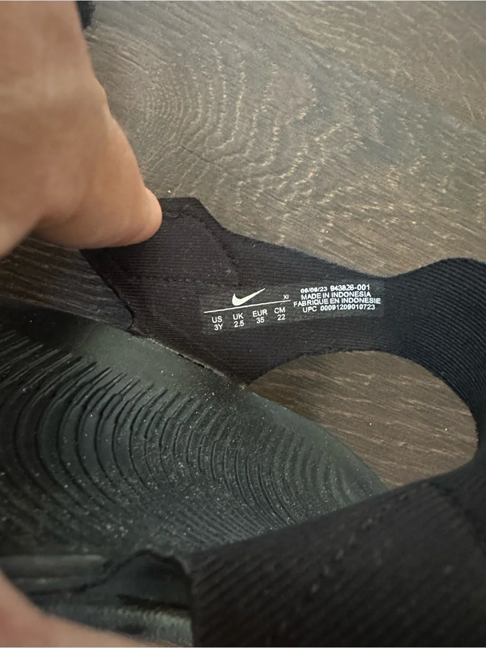 Nike Kids Black Slip-On Water Sandals